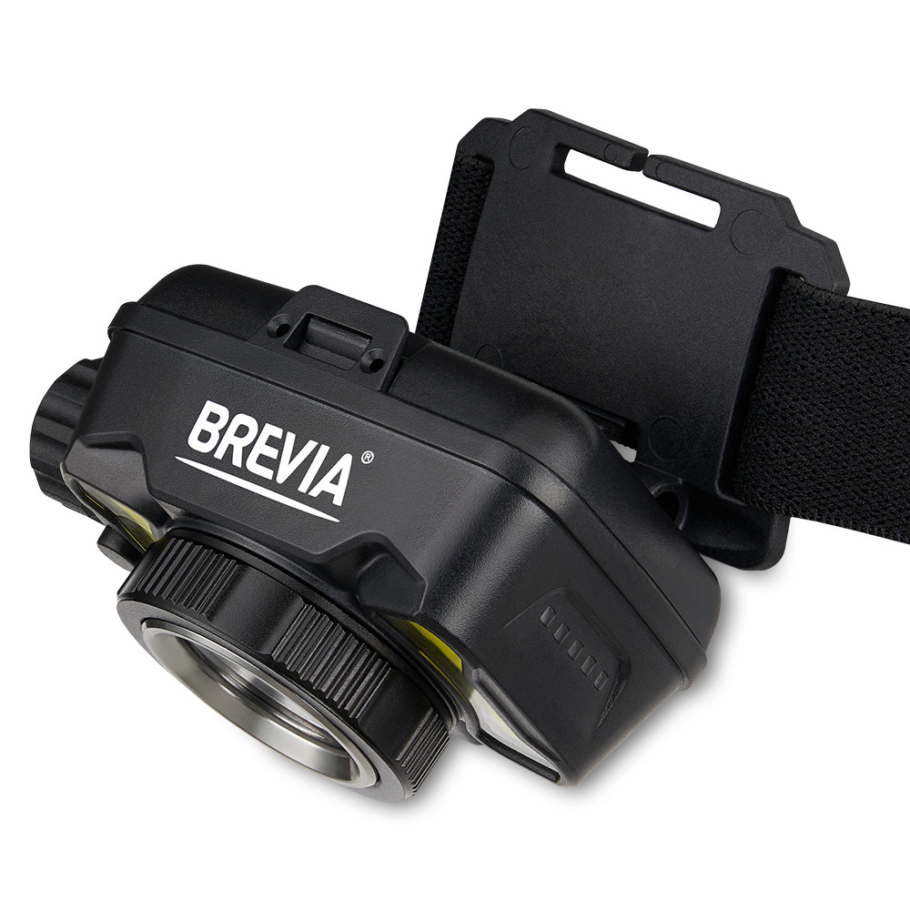 Ліхтар налобний Brevia 600Lm, 3W CREE XPG+COB, 1200mAh/3xAAA, Zoom, з сенсором білий/червоний Львів - фото 4