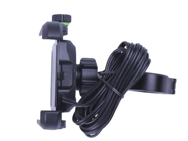 Тримач телефона M8C чорний, з зарядкою, кріплення на кермо, Kewiq Мукачево - фото 5