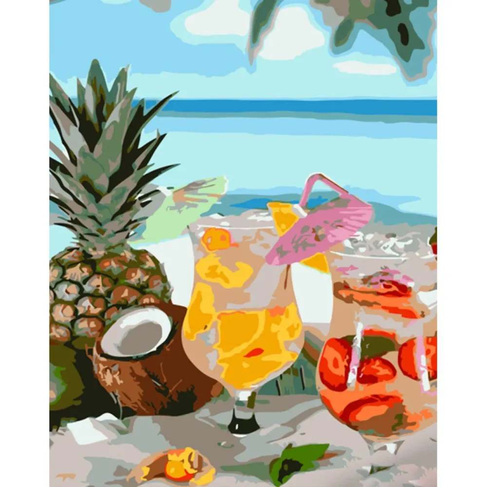 Набір для розпису по номерах Відпустка на морі Strateg розміром 40х50 см (GS1302), шт Киев - изображение 1