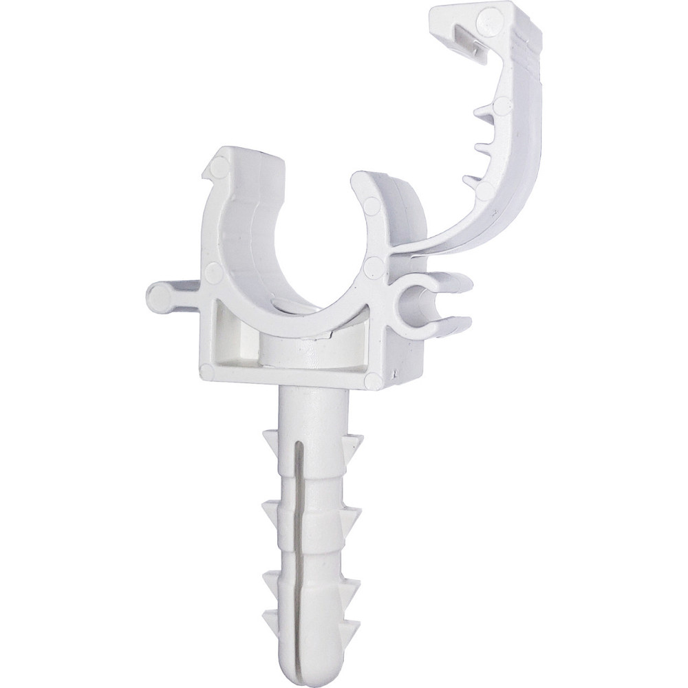 Кліпса-дюбель з клямкою для кріплення труби Ø16мм (уп.100шт) (000027289) Київ - фото 1