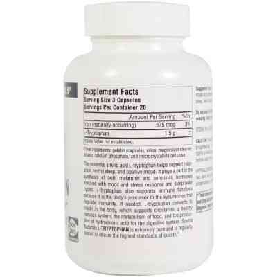 Аминокислота Source Naturals L-Триптофан 500мг, 60 капсул (SNS-01984) Винница