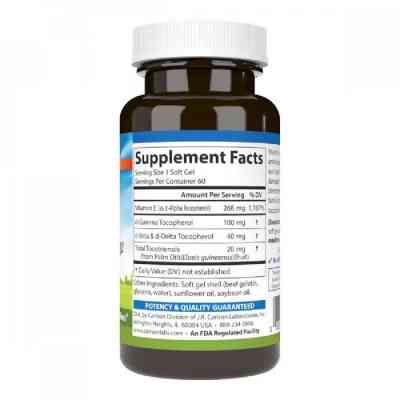 Вітамін Carlson Вітамін E, 400 МО (268 мг), E-Gems Elite, 60 желатинових капсул (CL00770) Вінниця