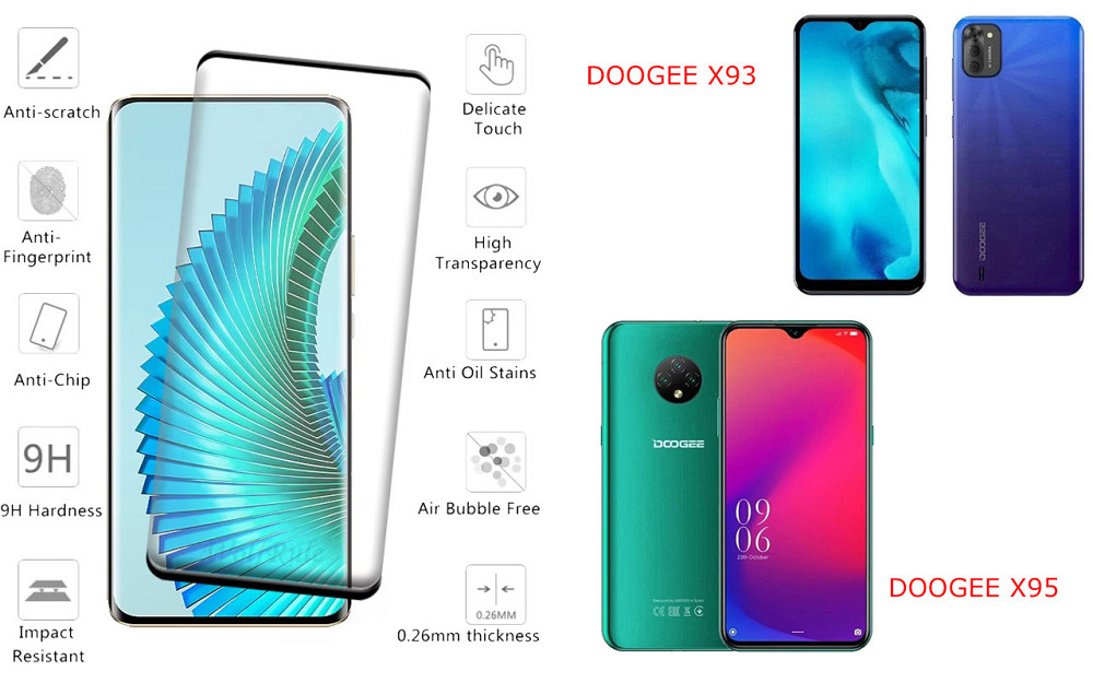 Защитное стекло HyperGlass Pro для DOOGEE X93, DOOGEE X95 – максимальная чувствительность и защита Киев - изображение 2