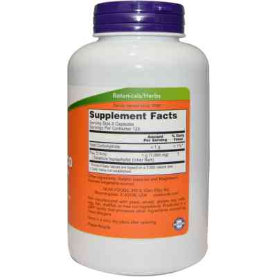 Трави Now Foods По Д'арко, (Кора Мурашиного Дерева), Pau d'Arco, 250 гелевих (NOW-04726) Вінниця