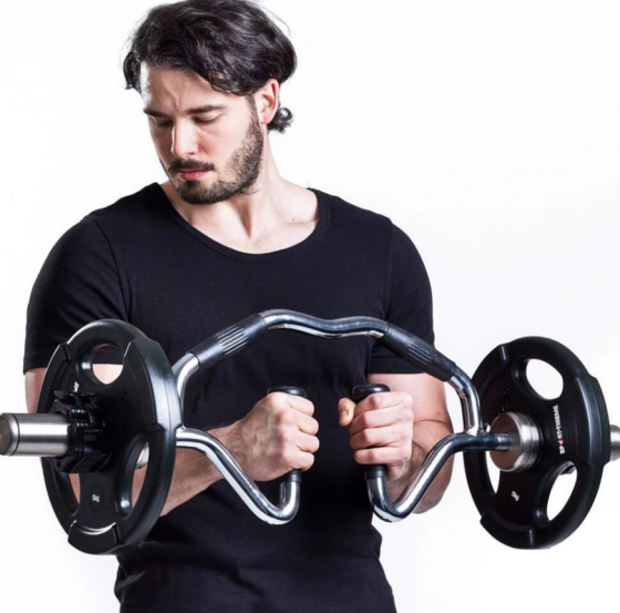 Гриф для штанги олімпійський York Fitness 86см 50мм з гумовими рукоятками Київ