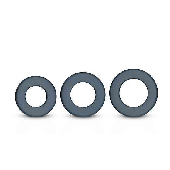 Набір ерекційних кілець Boners 3-Piece Hefty Cock Ring Set, діаметр 3,2 см, 3,8 см та 4,5 см Sex Aura Київ