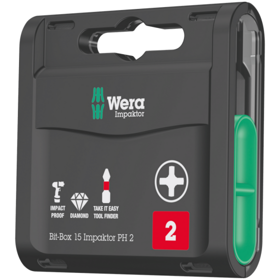 Набір ударних біт PH Wera 15шт з алмазним покриттям 05057752001 Одеса