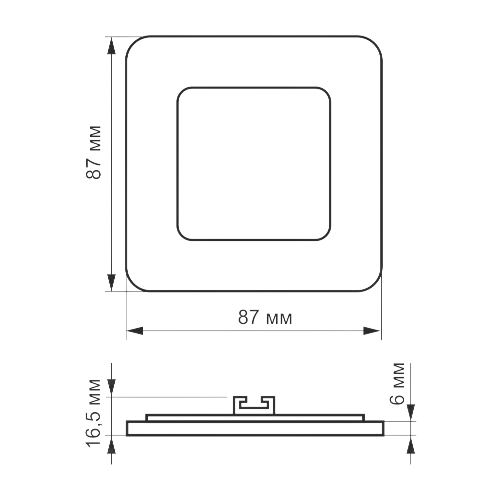 LED Панель врізна квадратна 3W 5000К VL-DLS-035(2) Videx Житомир