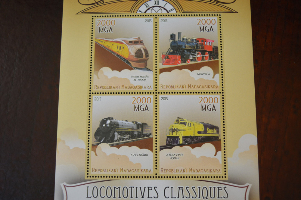 Мадагаскар. Транспорт. Личности. Блок. (А-35) Полтава - фото 1