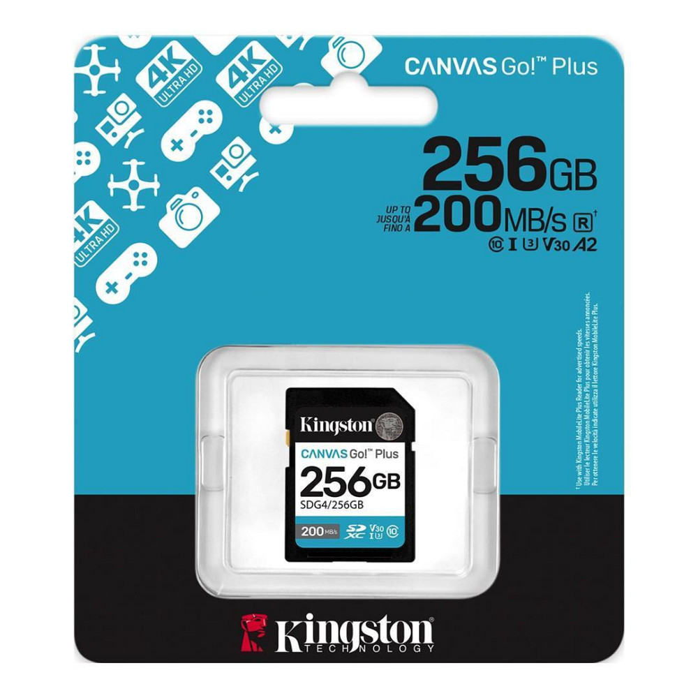 Картка пам'яті SDXC 256 GB UHS-I/U3 Class 10 Kingston Canvas Go! Plus R200/W160MB/s (SDG4/256GB) ( Canvas Go! Plus ) Харків - фото 2