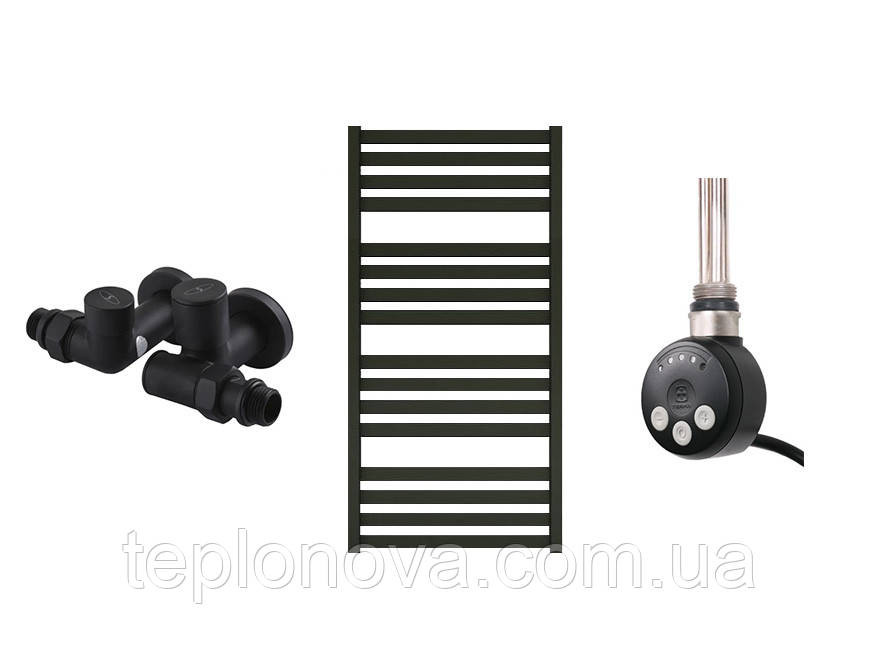Комбинированный Полотенцесушитель Плоский Черный 960х500 Terma Marta Черновцы - изображение 7
