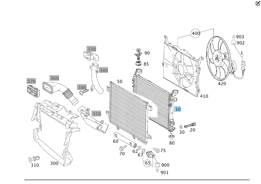 Mercedes-Benz  A1695000303 Радіатор охолодження двигуна Одеса - фото 3