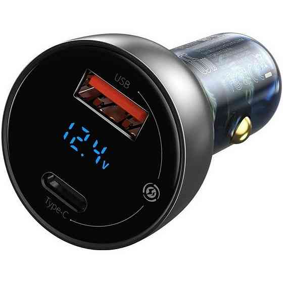АЗП Baseus Particular Digital Display QC+PPS Dual Quick Charger Car Charger 65W Shallow tarnish Київ