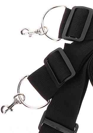 Фиксаторы на кровать с карабинами. черные Bed Restraints Taboom Sex Aura Киев