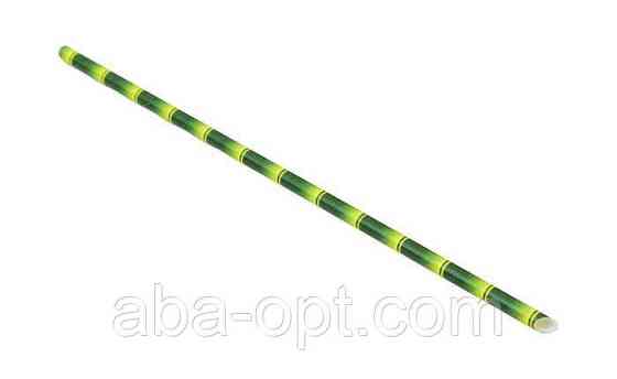 Трубочка бумажная в виде бамбука L 24 см ( 50 шт).Aba-Opt Одесса