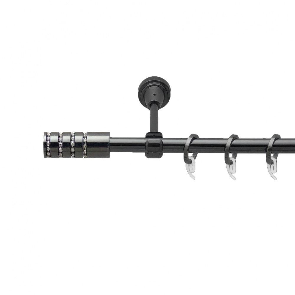 Карниз Orvit Барамелла металевий однорядний відкритий гладка труба кільце фасонне металеве  Онікс 16 мм 240 см Львов - изображение 1