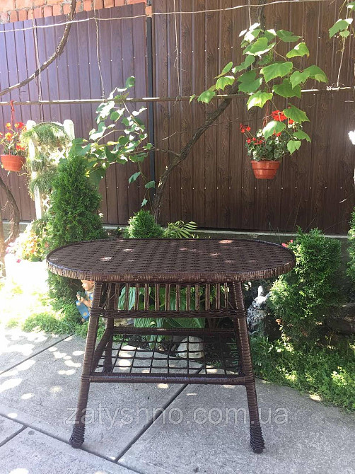 Стол  коричневой плетеный из лозы Киев - изображение 3