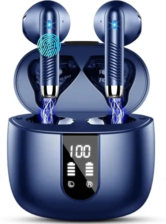 Bluetooth навушники Drsaec J55 TWS Bluetooth 5.3, ENC 4 мікрофони, IPX7, LED дисплей, до 48 годин автономності, Type-C Київ