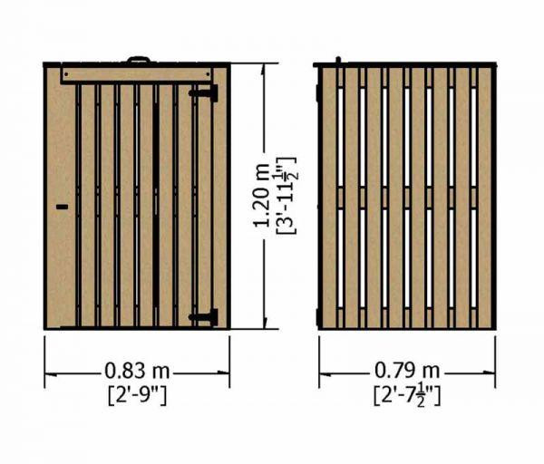 Бокс для сміттєвого бака "Банджул" сієна Миколаїв - фото 5