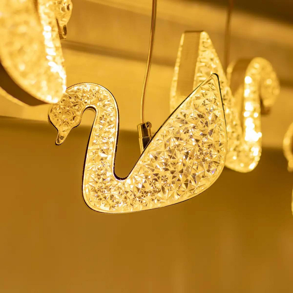 Garlando Гірлянда штора з фігурками Сваровскі 3 метри 6 ламп тепле жовте світло 6L3MSWA Коломия - фото 9