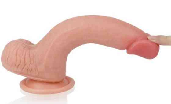 Фалоімітатор - Dual-Layered Silicone Cock 8" Flesh Sex Aura Київ