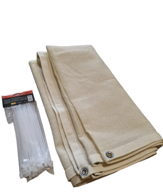 Сетка ширма для балкона 110 г/м² (0.9 х 4 м) Молочный Винница - изображение 7