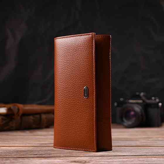 Жіночий зручний гаманець з натуральної шкіри CANPELLINI 21829 Коричневий Київ