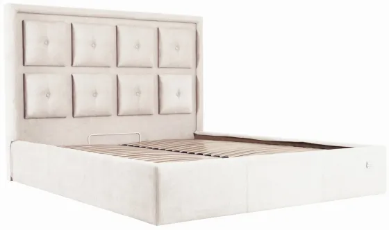 Кровать Двуспальная Windsor VIP 180 х 200 см Мисти Milk С дополнительной металлической цельносварной рамой Бежевый Киев