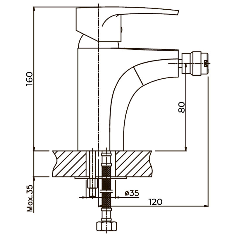 Змішувач для біде (гігієнічний душ) Haiba CEBA 002 латунь/хром (HB0026) Чернівці - фото 2