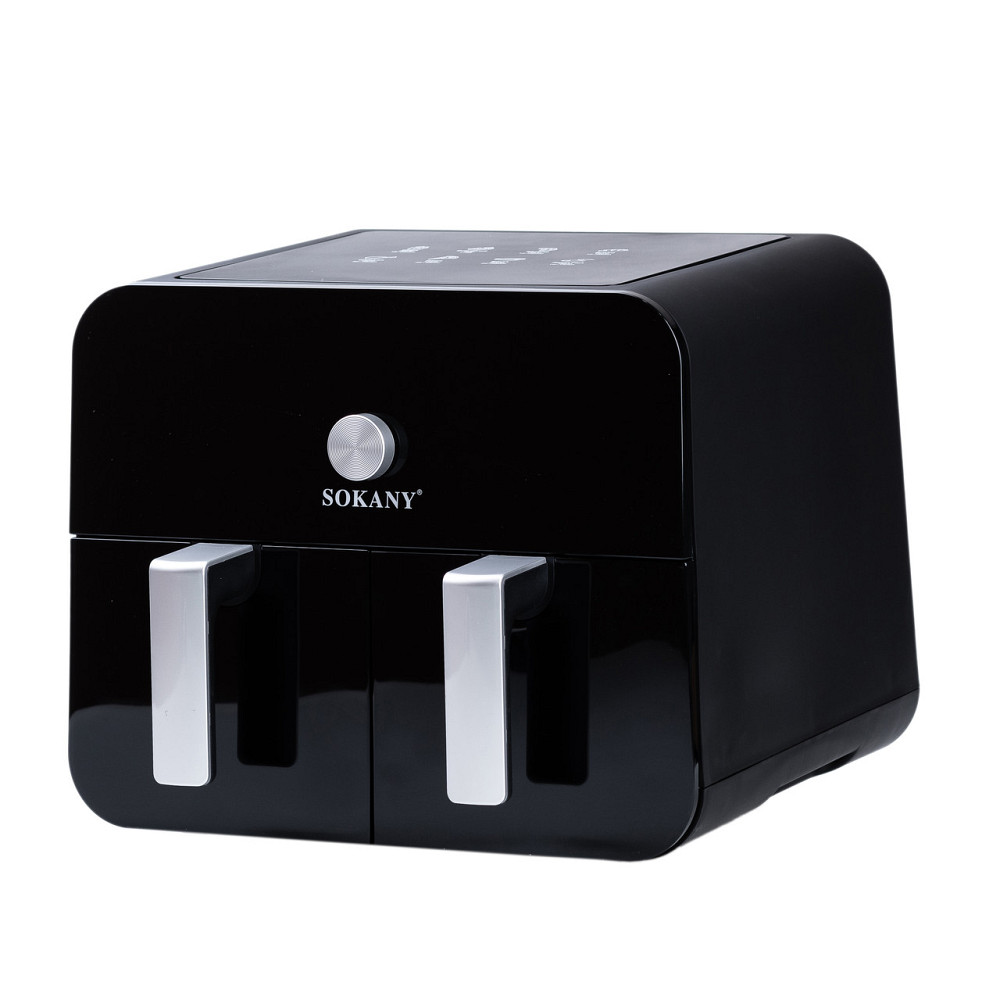 Sokany Аерогриль-фритюрниця SOKANY SK-10008 на 10 літрів, два відділення 2400 Вт чорна Коломыя - изображение 5