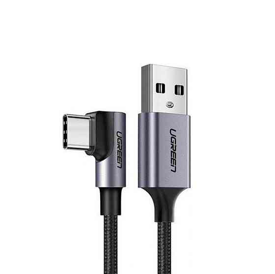 Кабель UGREEN US284 Right Angle USB-A to USB-C Cable 3m (Space Gray) (UGR-70255) Київ