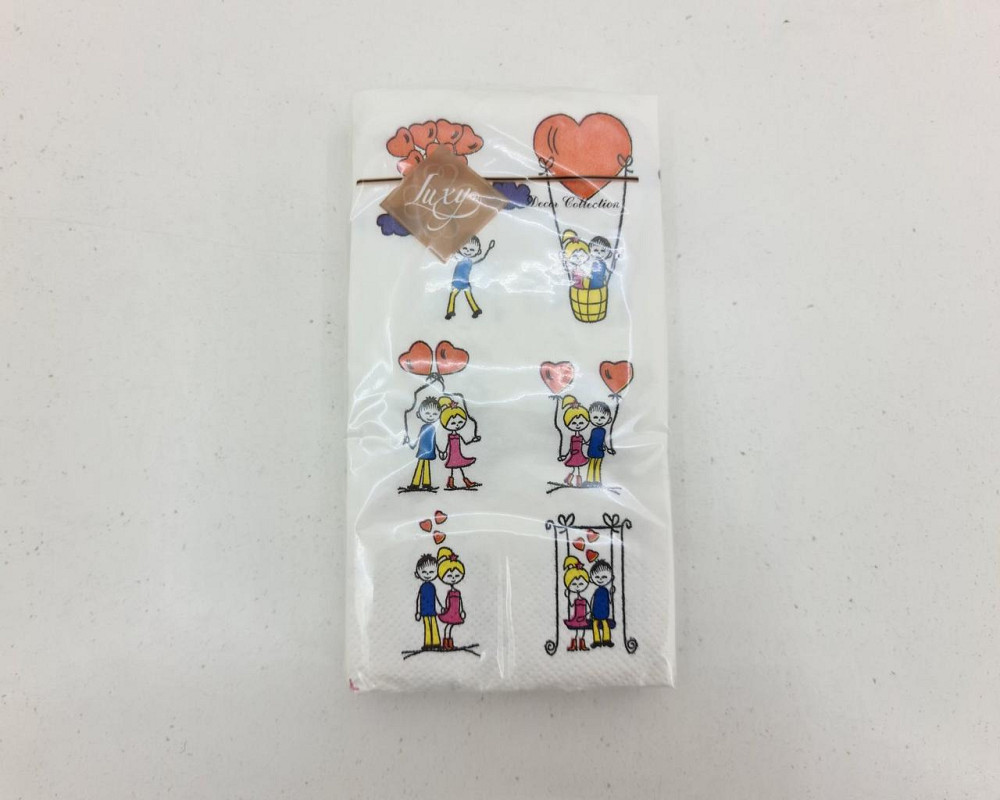 Бумажная салфетка мини (ЗЗхЗЗ, 10шт) Luxy MINI Романтика (2043) (1 пачка) Харьков - изображение 4