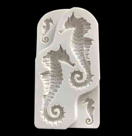 Молд рыба Морской конёк 123 на 64 мм серый Киев