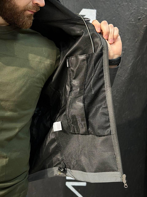 Softshell костюм чоловічий сірий водонепроникний вітростійкий куртка і штани для літа Львів - фото 8