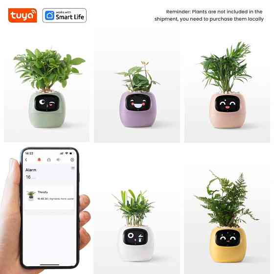 Інтерактивний розумний горщик для рослин Ivy Smart Planter Tuya AI, Purple Київ