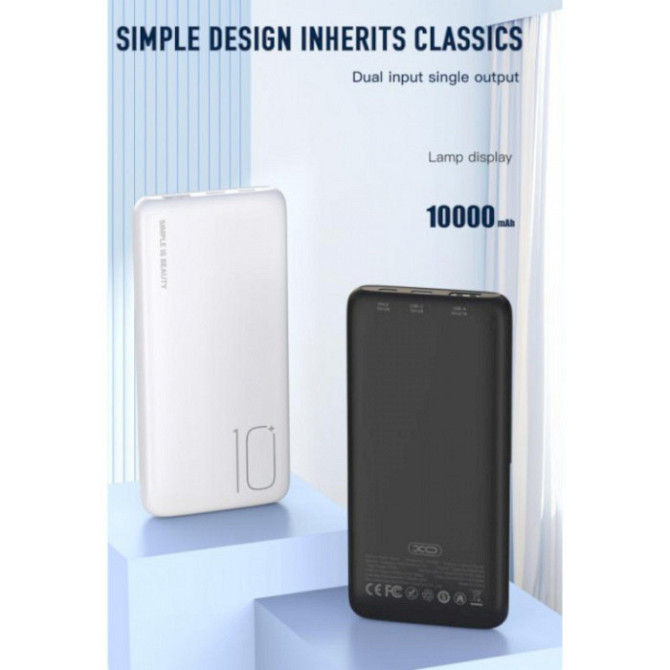Портативний зовнішній акумулятор XO PR182 10000mAh (Чорний) Вінниця - фото 5