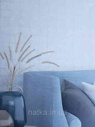 Шпалери вінілові на флізелін Marburg Floralia 1.06х10 лофт під бетон під штукатурку світло бірюзові 33919 Київ