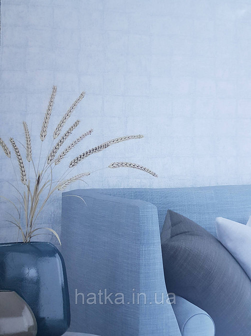 Шпалери вінілові на флізелін Marburg Floralia 1.06х10 лофт під бетон під штукатурку світло бірюзові 33919 Київ - фото 1