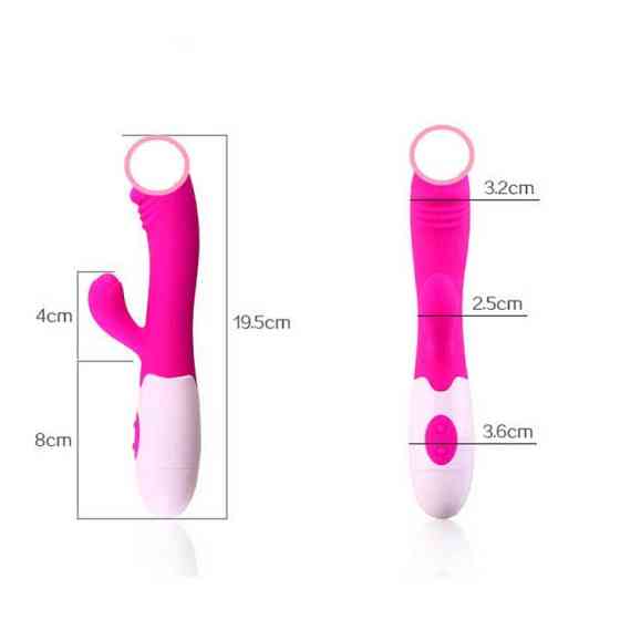 Вибратор двойной кролик USB – Розовый - Вибраторы Винница