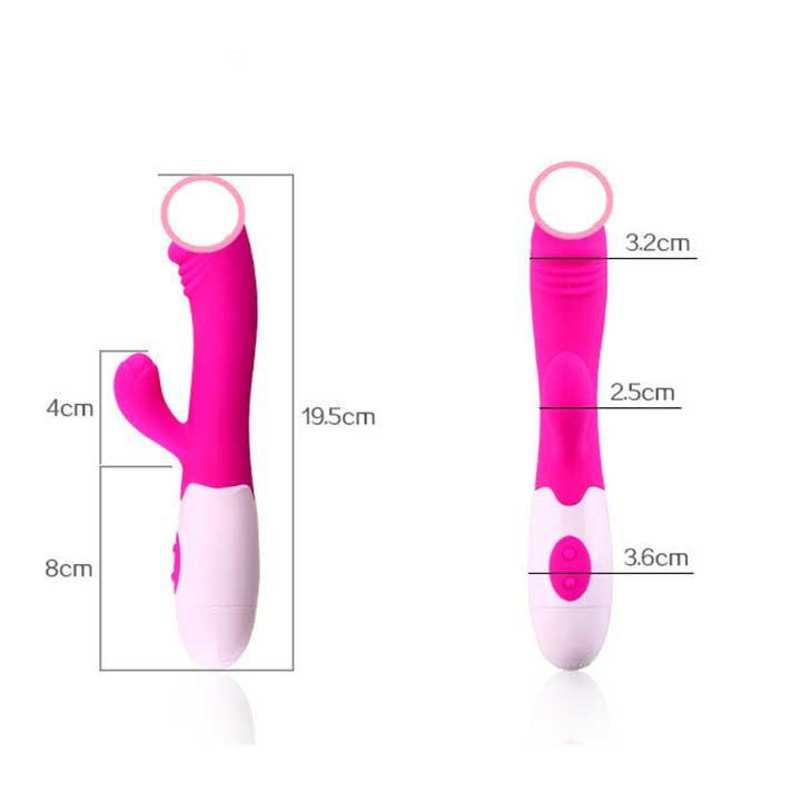 Вибратор двойной кролик USB – Розовый - Вибраторы Винница - изображение 4