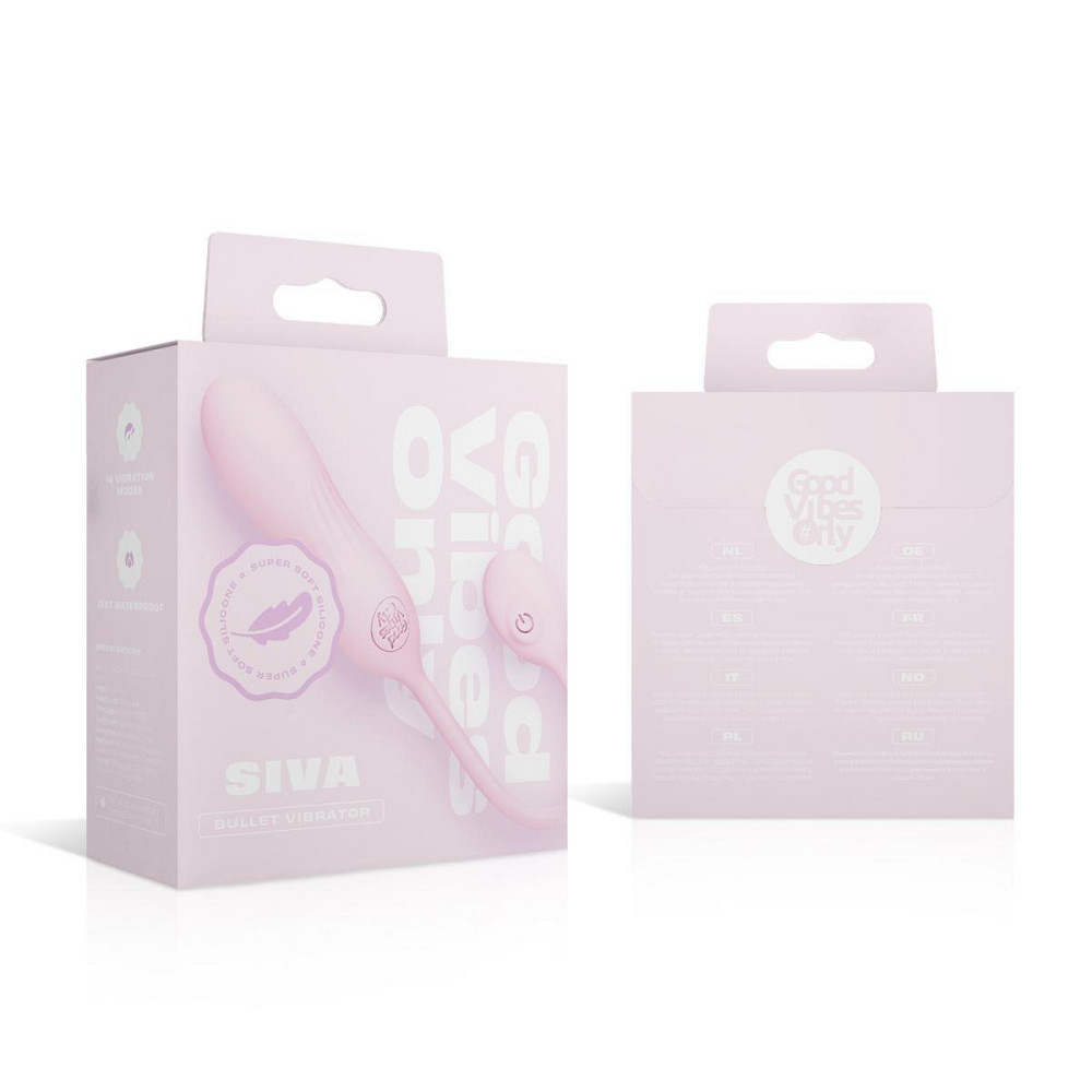 Віброяйце Good Vibes Only - SIVA Bullet Vibrator Soft Silicone - Pink Sex Aura Київ - фото 10