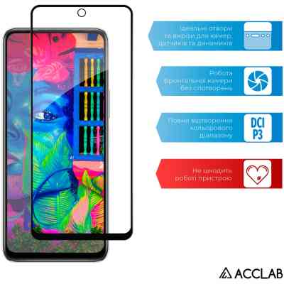 Стекло защитное ACCLAB Full Glue Infinix Hot 20S Black (1283126551352) Винница
