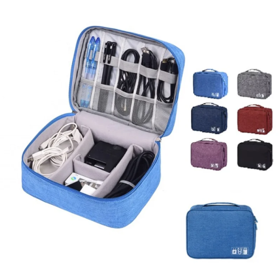 Сумка-органайзер для аксессуаров, кабелей, флешек, зарядных устройств и переходников, полиэстер Одесса
