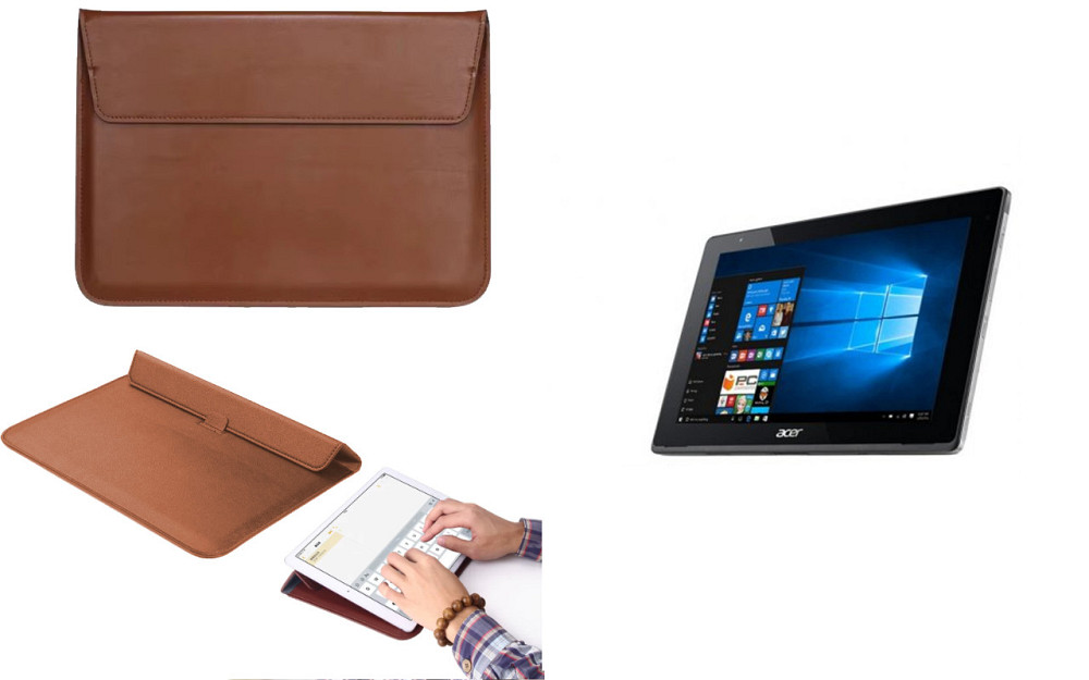 Чехол-конверт VitoCase для Acer One 10 S1003, с функцией подставки для планшета Коричневый Киев - изображение 1