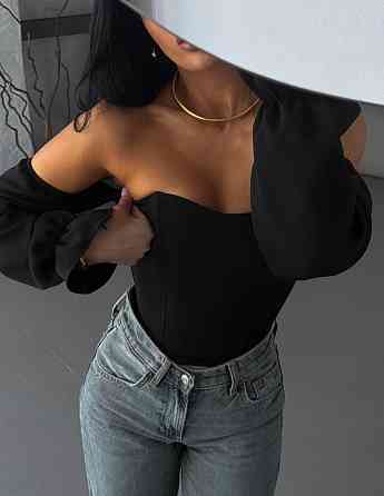 Женский стильный базовый корсет костюм Lux,регилин Черный, 46 Одесса