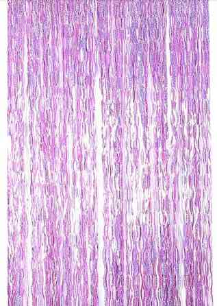 Дощик для фотозони з голограмою хвилястий 2 м на 1 м рожевий Київ