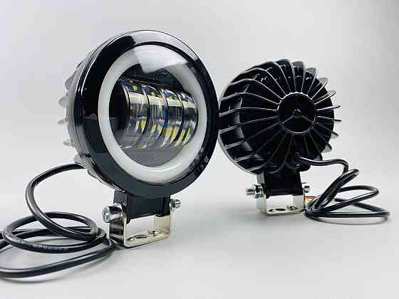 Світлодіодна лампа робочого освітлення, водонепроникна кругла фара 40W (+ LED кільце) для автомобіля Мукачево