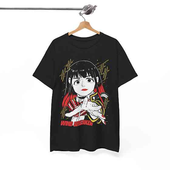 Футболка з аніме принтом Вінд Бреакер Гіфтс Теен оверсайз (S/M/L) Чорний AnimeJ0553 Дніпро