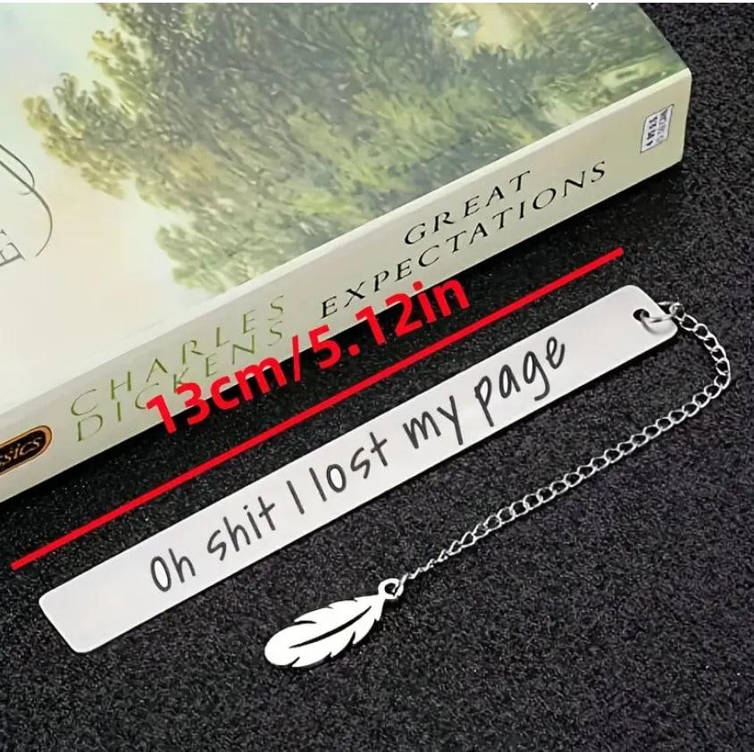 Металева закладка – креативний подарунок для книголюбів | Закладка для книг "Oh shit I lost my page" Київ - фото 2