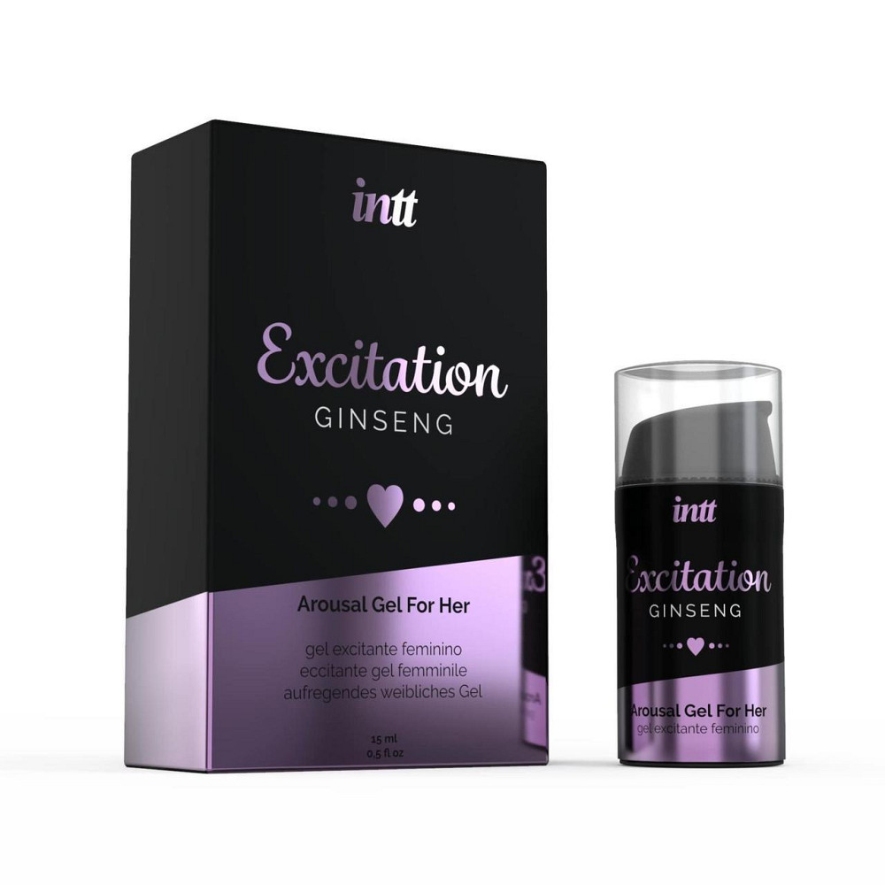 Возбуждающий гель Intt Excitation (15 мл) с экстрактом женьшеня, с эффектом вибрации Sex Aura Киев - изображение 1